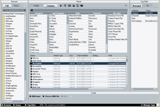 blank Finding the perfect Accordion patch is a breeze with MediaBay.